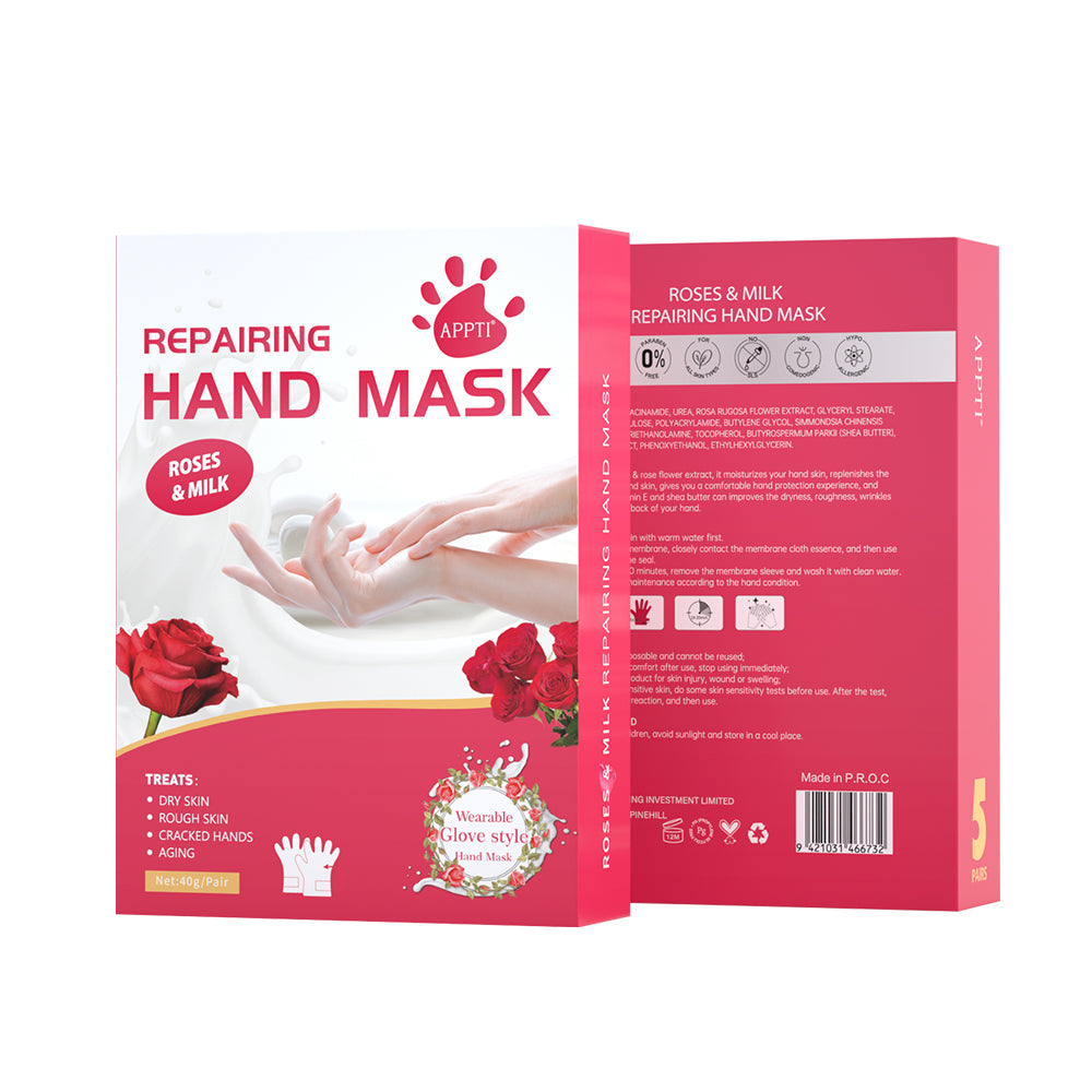 APPTI Repairing Hand Mask Roses & Milk 5pairs/box