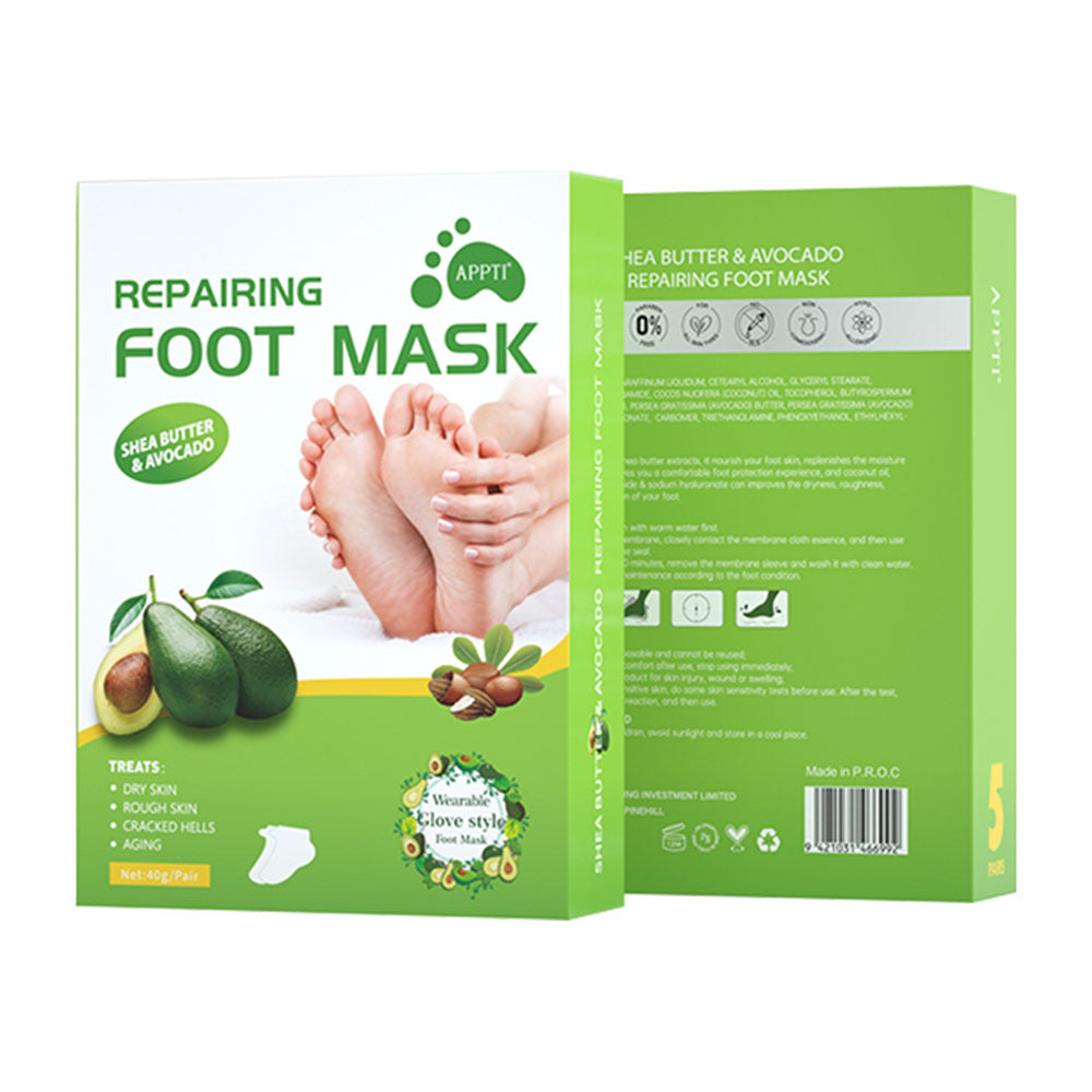 APPTI Reparing Foot Mask Shea Butter & Avocado 5Pair/box
