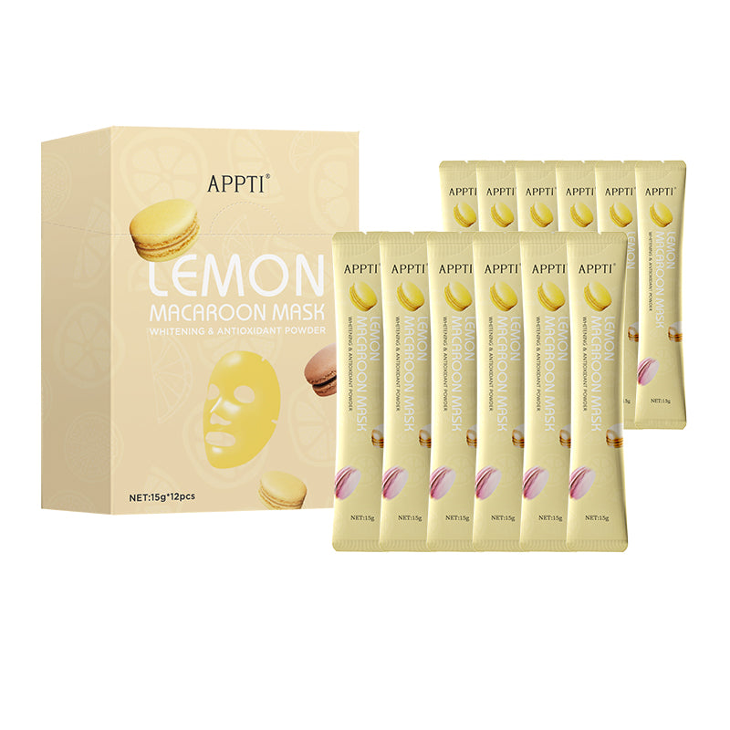 APPTI Lemon Macaroon Mask Whitening & Antioxidant Powder 15g*12pcs