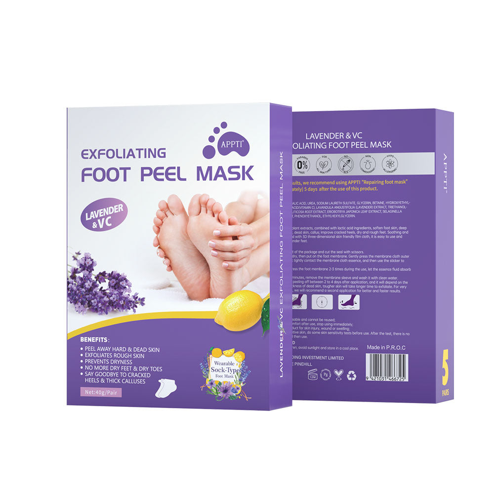 APPTI Exfoliating Foot Peel Mask Lavender & VC 5pairs/box