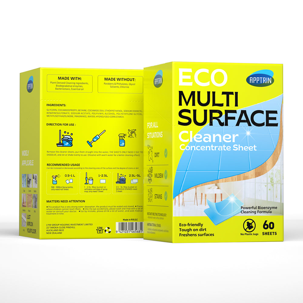 APPTRIN Eco Multi Surface Cleaner Concentrate Sheet 60sheets