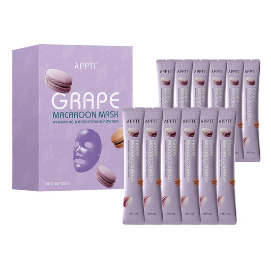 APPTI Grape Macaroon Mask Antioxidant & Moisturizing Powder 15g*12pcs