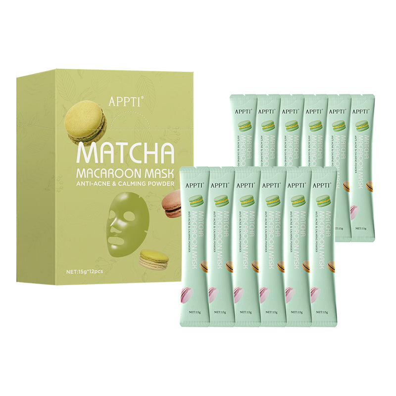 APPTI Matcha Macaroon Mask Anti-acne & Calming Powder 15g*12pcs